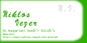 miklos vezer business card